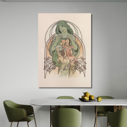 Ilsée Principessa Di Tripoli Alphonse Mucha amu52 quadro stampato su tela