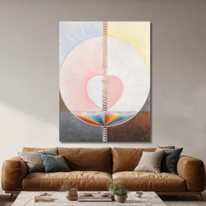 Gruppo Ixuw N. 25 La Colomba N. 1 Hilma af Klint hak15 quadro stampato su tela