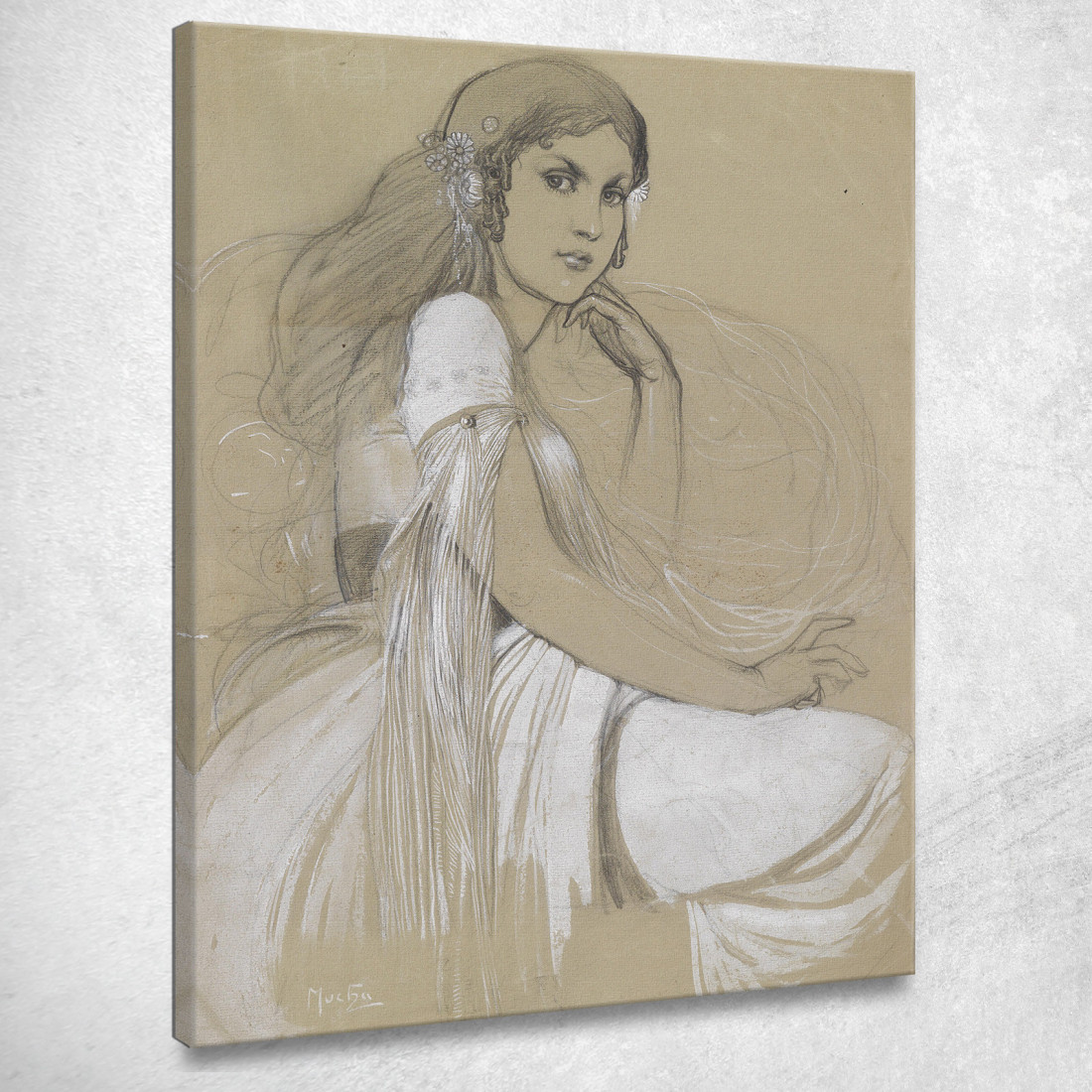 Jaroslava Muchova Alphonse Mucha amu55 quadro stampato su tela