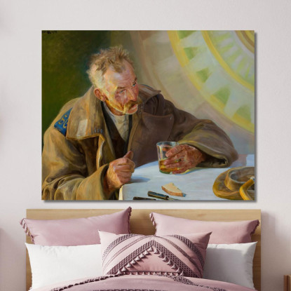 Trittico Di Cristo In Emmaus Jacek Malczewski jml13 quadro stampato su tela