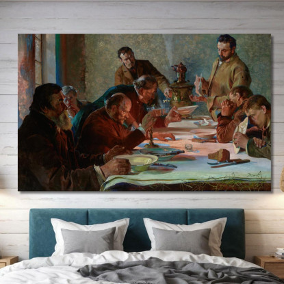Vigilia Di Natale In Siberia Jacek Malczewski jml15 quadro stampato su tela