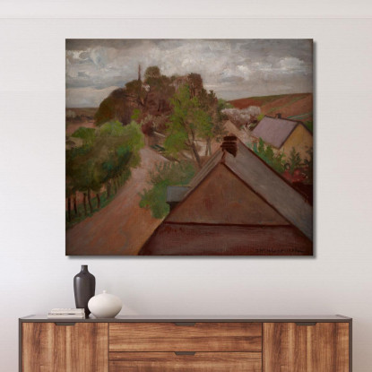 Paesaggio Di Campagna Con Una Strada Jacek Malczewski jml17 quadro stampato su tela