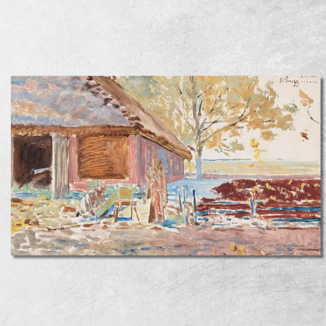 Fine Secolo 31 Dicembre 1899 Paesaggio Con Bara Jacek Malczewski jml28 quadro stampato su tela