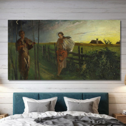 Idillio Jacek Malczewski jml41 quadro stampato su tela