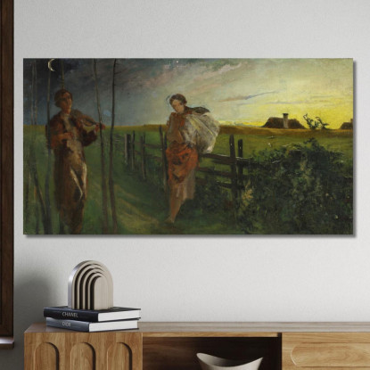 Idillio Jacek Malczewski jml41 quadro stampato su tela