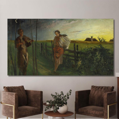 Idillio Jacek Malczewski jml41 quadro stampato su tela