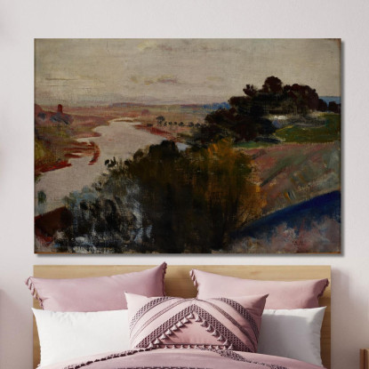 Paesaggio Alla Vistola Jacek Malczewski jml47 quadro stampato su tela