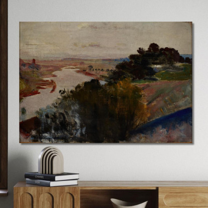 Paesaggio Alla Vistola Jacek Malczewski jml47 quadro stampato su tela
