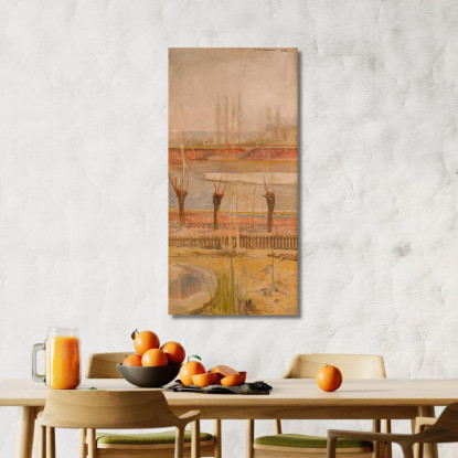 Paesaggio Dalle Rive Della Vistola Jacek Malczewski jml49 quadro stampato su tela