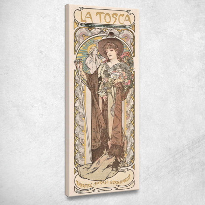 La Tosca Alphonse Mucha amu63 quadro stampato su tela