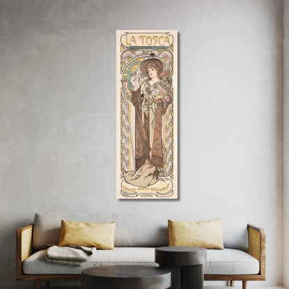 La Tosca Alphonse Mucha amu63 quadro stampato su tela