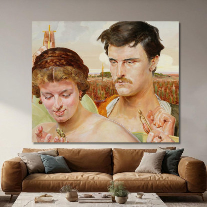 Musica Ala Destra Del Trittico Jacek Malczewski jml61 quadro stampato su tela