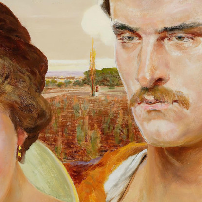 Musica Ala Destra Del Trittico Jacek Malczewski jml61 quadro stampato su tela