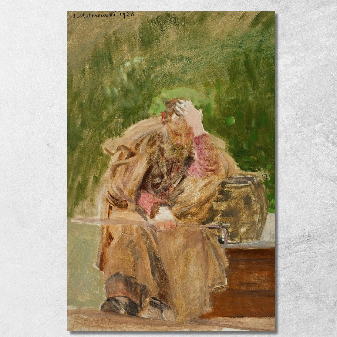 Vecchio Ad Un Pozzo D'Acqua Jacek Malczewski jml69 quadro stampato su tela