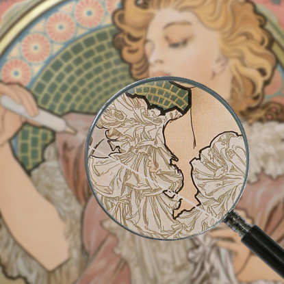 Lance Parfum Rodo Alphonse Mucha amu65 quadro stampato su tela