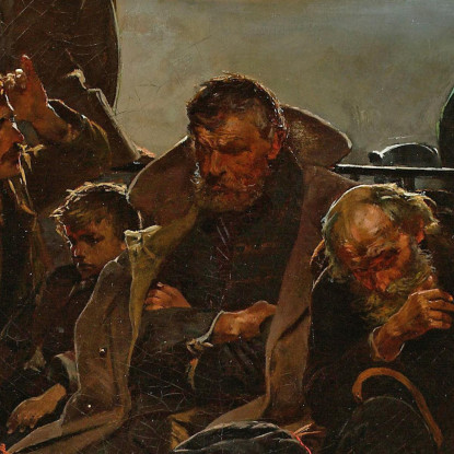 Sulla Via Dell'Esilio (Condannati In Viaggio Verso La Siberia) Jacek Malczewski jml72 quadro stampato su tela