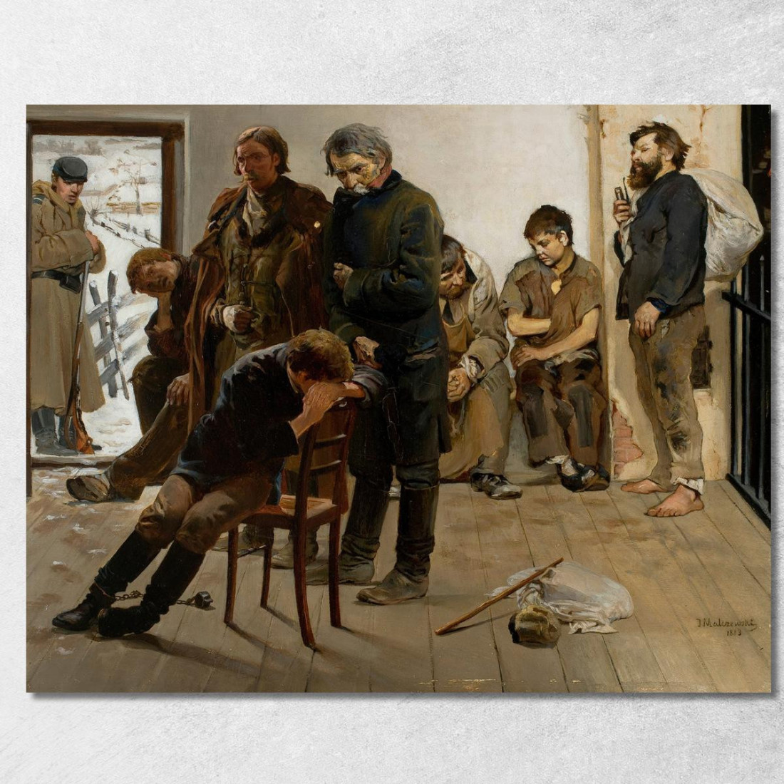 Sulla Via Dell'Esilio (Prigionieri) Jacek Malczewski jml73 quadro stampato su tela
