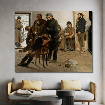 Sulla Via Dell'Esilio (Prigionieri) Jacek Malczewski jml73 quadro stampato su tela