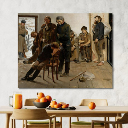 Sulla Via Dell'Esilio (Prigionieri) Jacek Malczewski jml73 quadro stampato su tela