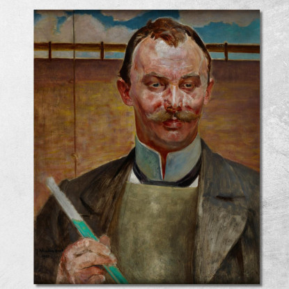 Ritratto Di Alfred Stepek Jacek Malczewski jml80 quadro stampato su tela