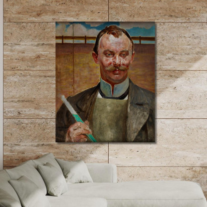 Ritratto Di Alfred Stepek Jacek Malczewski jml80 quadro stampato su tela