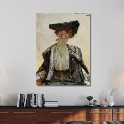 Ritratto Dell'Attrice Helena Sulima Jacek Malczewski jml87 quadro stampato su tela
