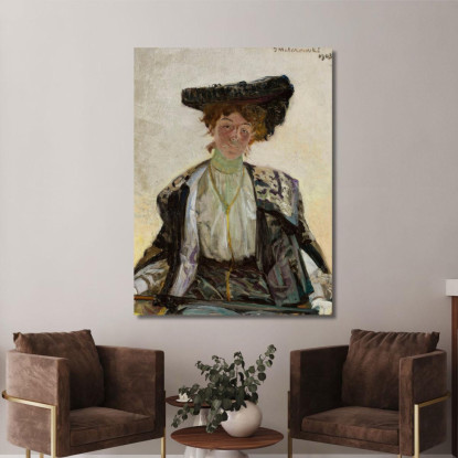 Ritratto Dell'Attrice Helena Sulima Jacek Malczewski jml87 quadro stampato su tela