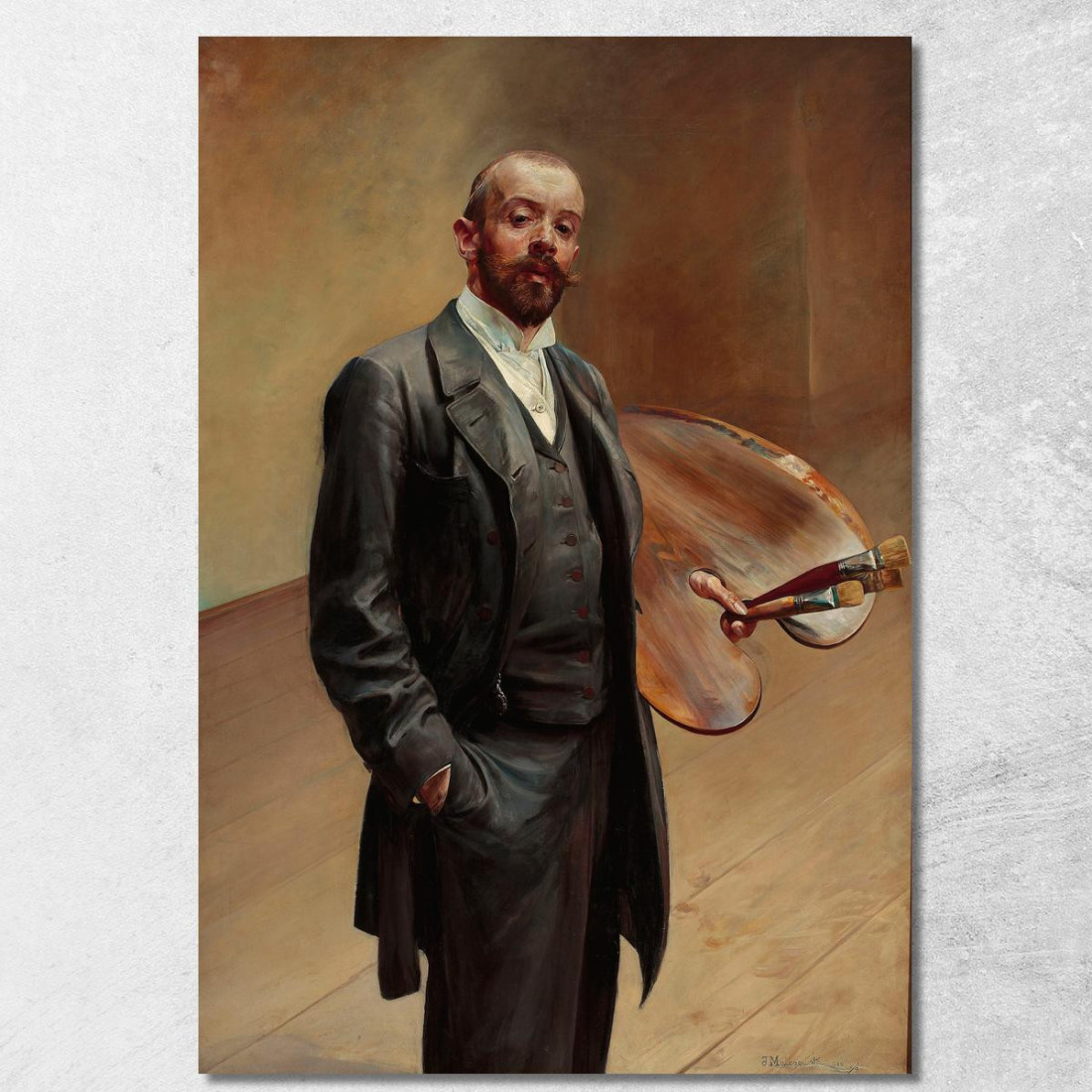 Autoritratto Con Tavolozza Jacek Malczewski jml114 quadro stampato su tela