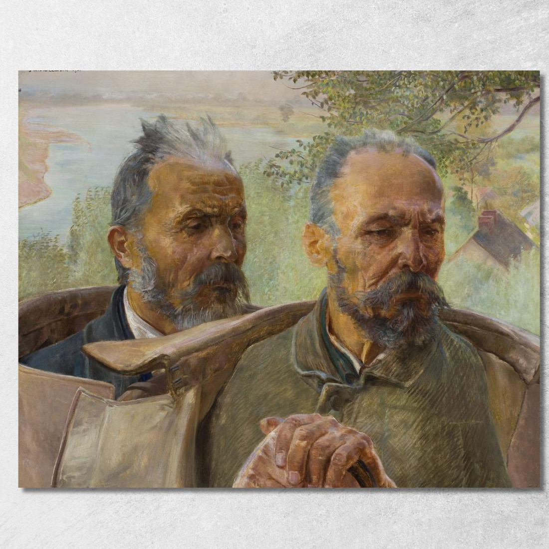 Due Teste Di Vecchi Jacek Malczewski jml138 quadro stampato su tela