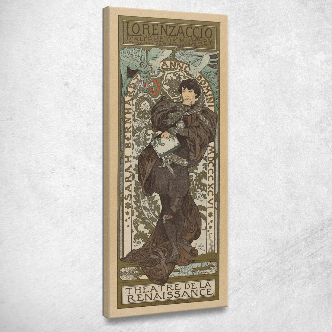 Lorenzaccio Alphonse Mucha amu74 quadro stampato su tela