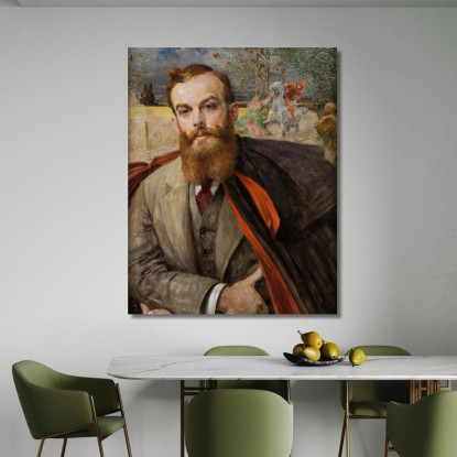 Ritratto Di Adam Cybulski Jacek Malczewski jml153 quadro stampato su tela