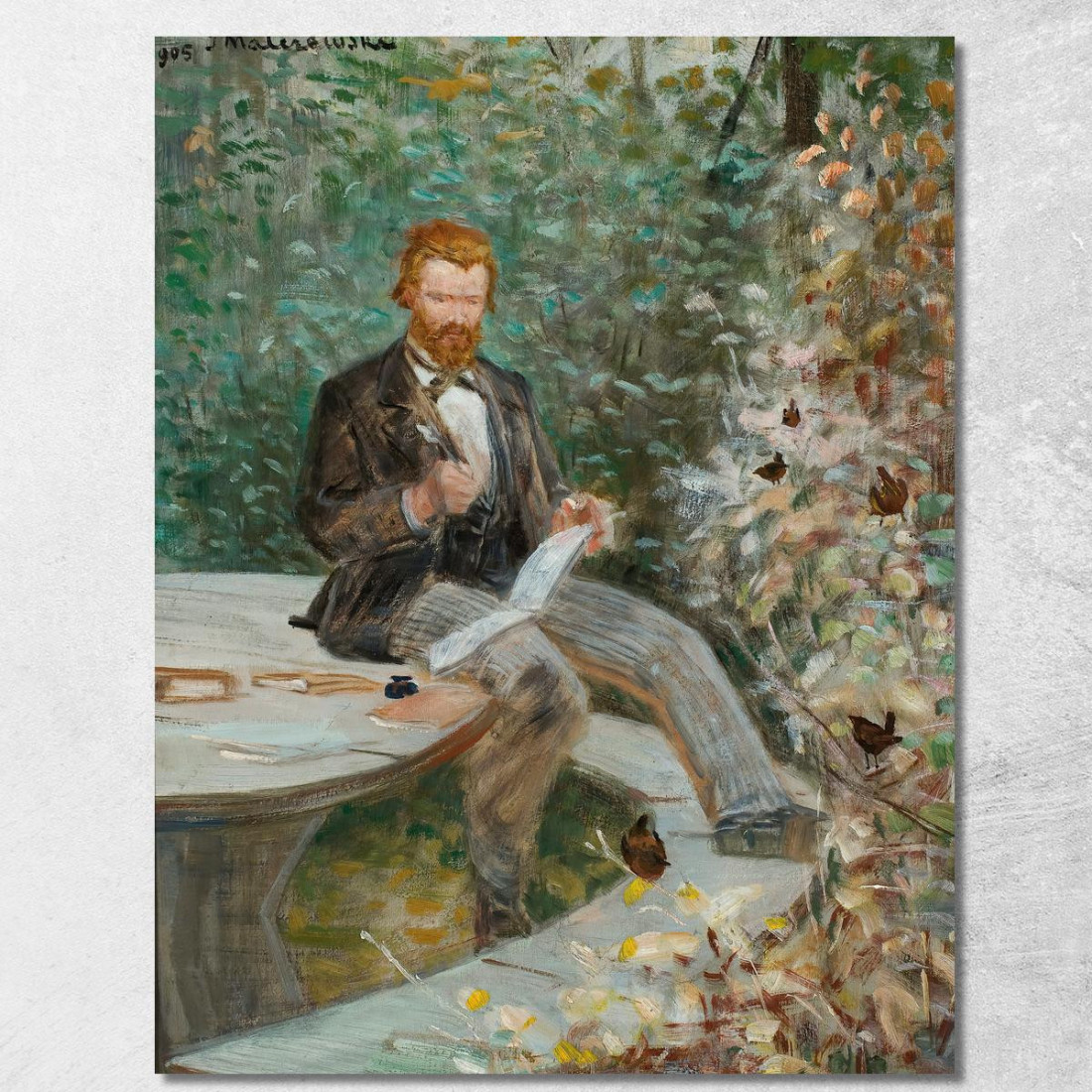 Ritratto Di Adolf Dygasinski Jacek Malczewski jml155 quadro stampato su tela