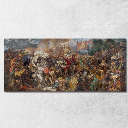 Battaglia Di Grunwald Jan Matejko jmt4 quadro stampato su tela