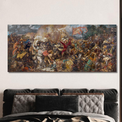 Battaglia Di Grunwald Jan Matejko jmt4 quadro stampato su tela