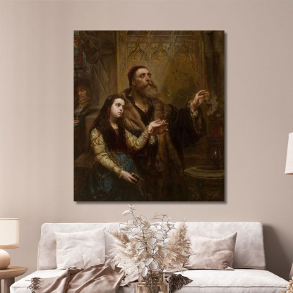 Il Cieco Veit Stoss Con La Nipote Jan Matejko jmt5 quadro stampato su tela