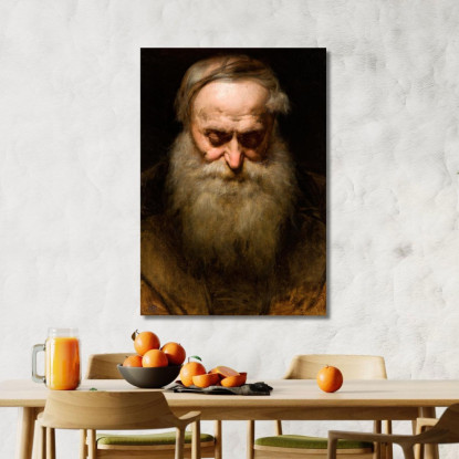 Testa Di Vecchio Con Barba Grigia Jan Matejko jmt13 quadro stampato su tela