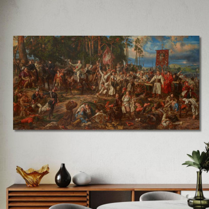 Kosciuszko A Raclawice Jan Matejko jmt19 quadro stampato su tela