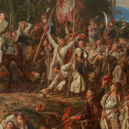 Kosciuszko A Raclawice Jan Matejko jmt19 quadro stampato su tela