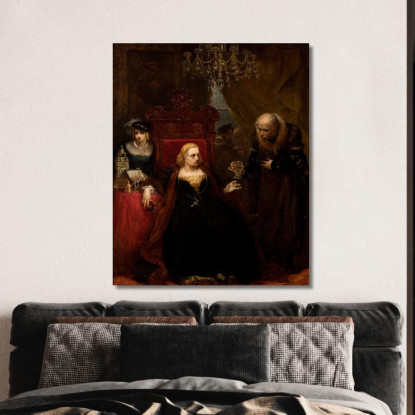 Avvelenamento Della Regina Bona Jan Matejko jmt25 quadro stampato su tela