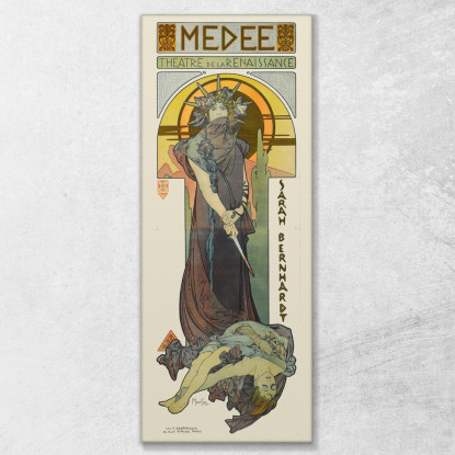 Medee Alphonse Mucha amu82 quadro stampato su tela