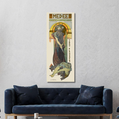 Medee Alphonse Mucha amu82 quadro stampato su tela