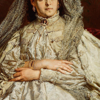 Ritratto Della Moglie Dell Artista Teodora Nata Giebultowska Jan Matejko jmt30 quadro stampato su tela