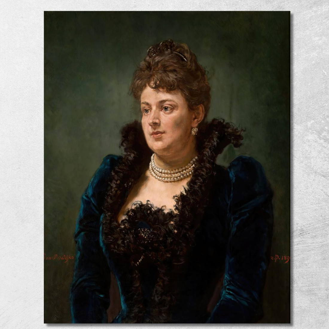 Ritratto Di Bona Ossowiecka Jan Matejko jmt32 quadro stampato su tela