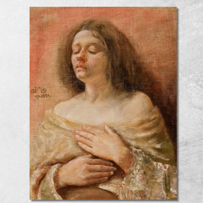 Studio Del Ritratto Di Una Donna Jan Matejko jmt50 quadro stampato su tela
