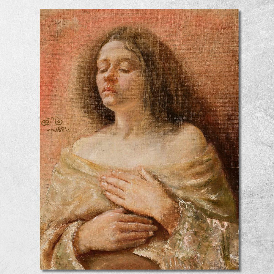 Studio Del Ritratto Di Una Donna Jan Matejko jmt50 quadro stampato su tela