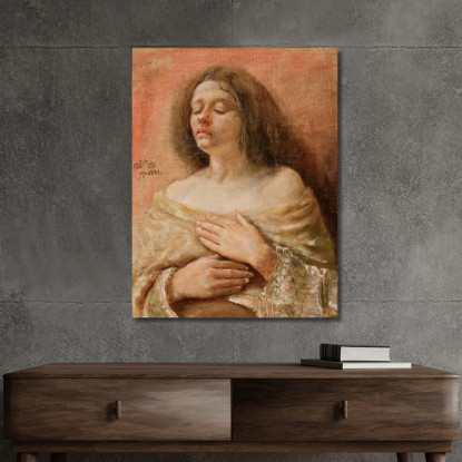 Studio Del Ritratto Di Una Donna Jan Matejko jmt50 quadro stampato su tela