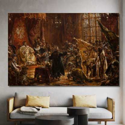 Gli Zar Shuysky Alla Seym Di Varsavia Jan Matejko jmt53 quadro stampato su tela