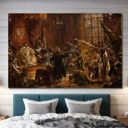 Gli Zar Shuysky Alla Seym Di Varsavia Jan Matejko jmt53 quadro stampato su tela