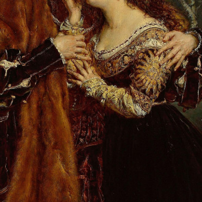 Sigismondo Augusto Con Barbara Alla Corte Radziwill Di Vilnius Jan Matejko jmt54 quadro stampato su tela