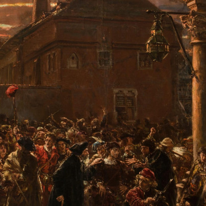 Studenti Che Lasciano Cracovia Nel 1549 Jan Matejko jmt60 quadro stampato su tela